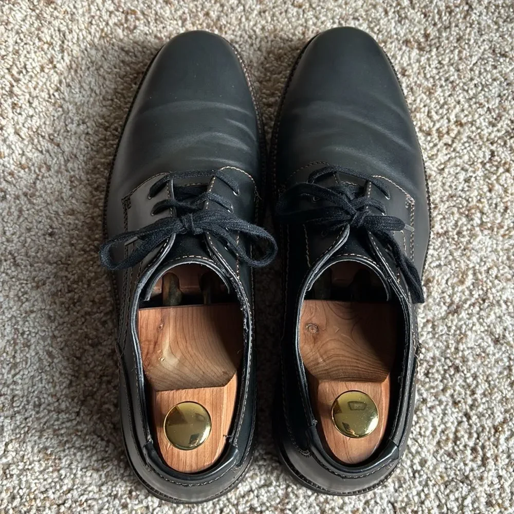 Dockers Men’s Parkway Dark Gray Graphite Lace Up Oxfords Shoes Cushioned Insoles